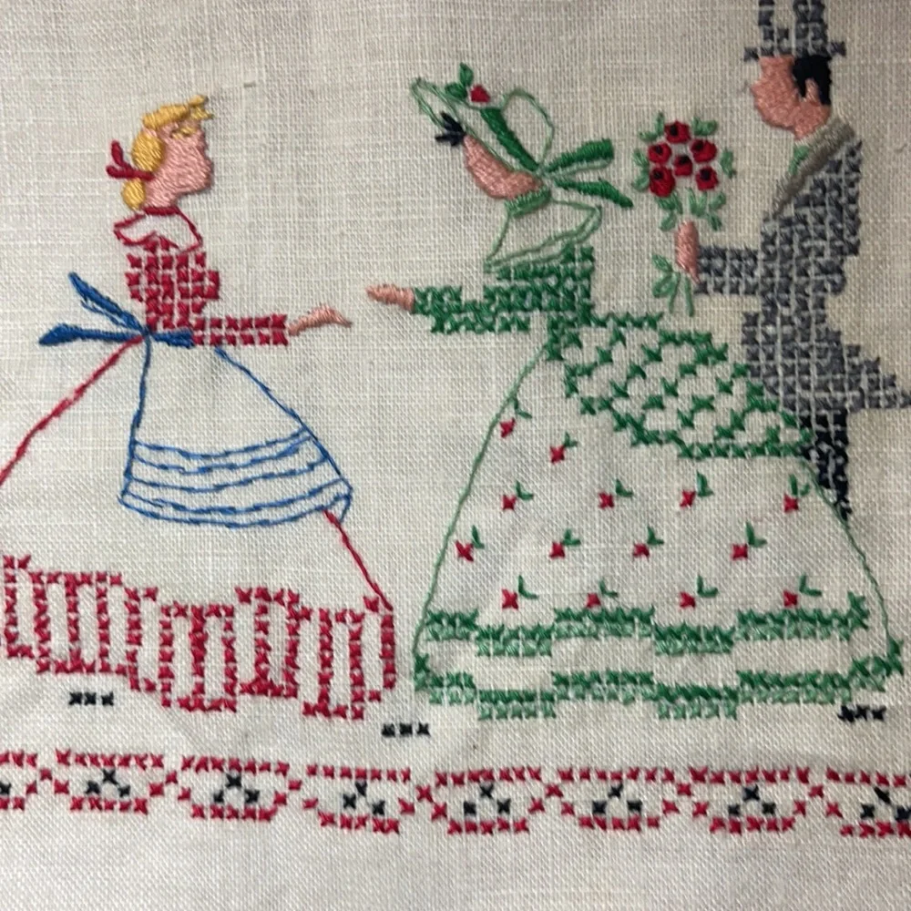 Handmade cross stitch tapestry not framed
